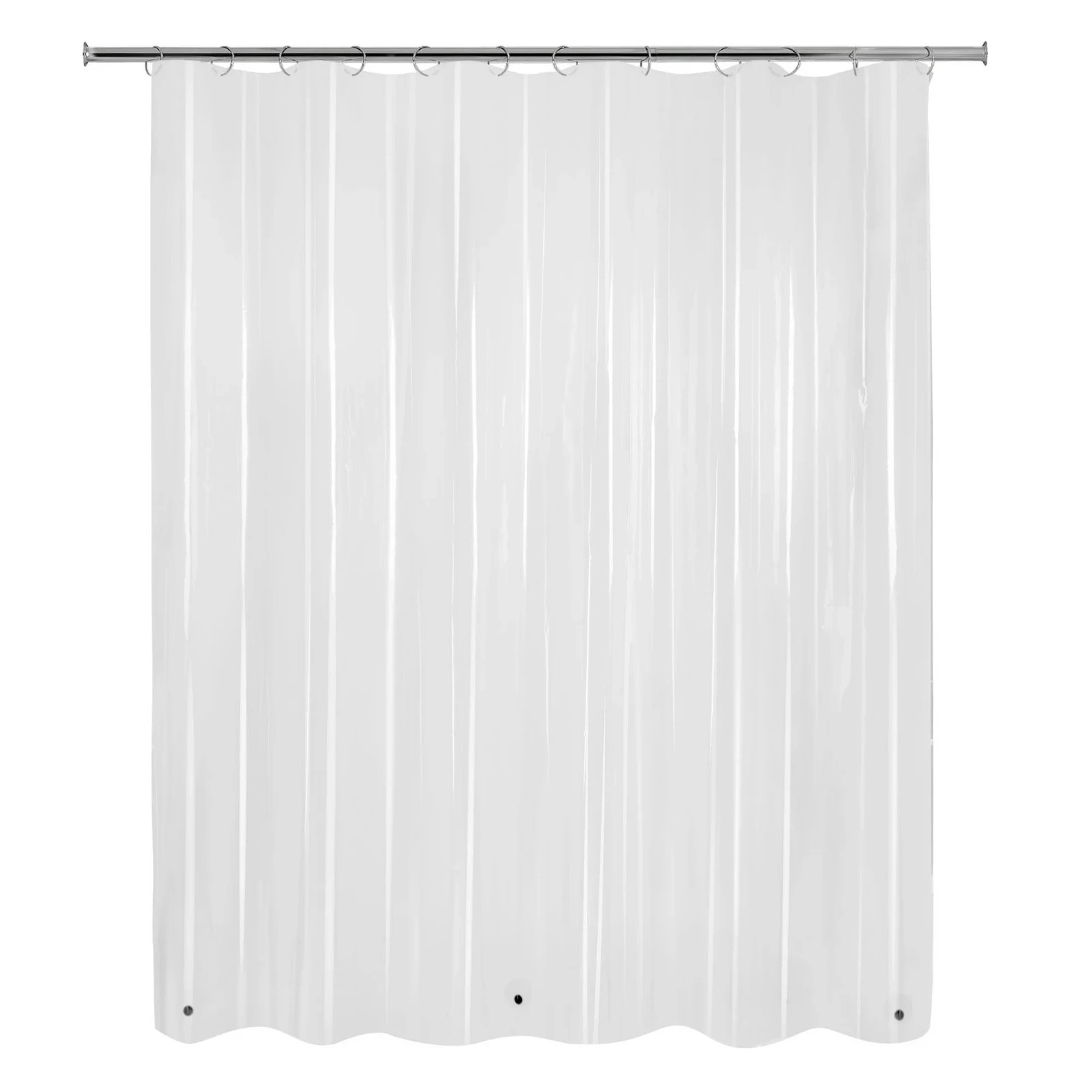 Clear Shower Curtain Liner Anti-Bacterial PEVA 70x71 Water Repellent Mainstays