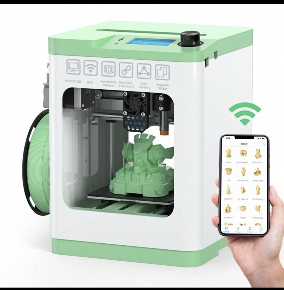 Tina2S Mini 3D Printer, 3D Printer With Wi-Fi Cloud Printing