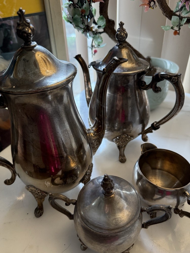 Silver plated 4pc Leonard Coffee Tra Pot