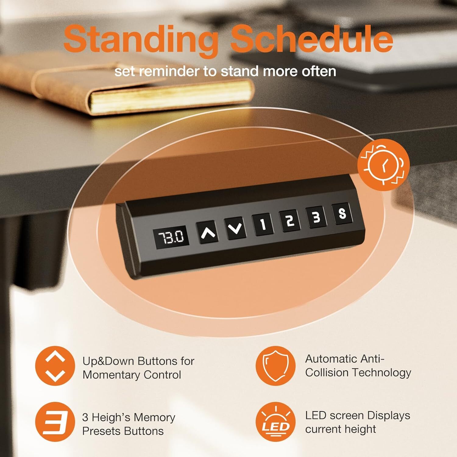 Electric Standing Desk Home Office Height Adjustable Computer Ergonomic Table