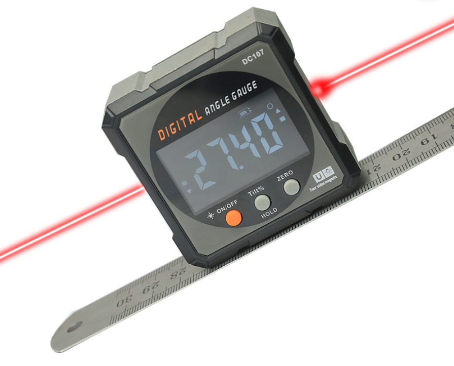 Digital Angle Finder Laser Angle Gauge Level Box with Magnetic Base Hanging Tool
