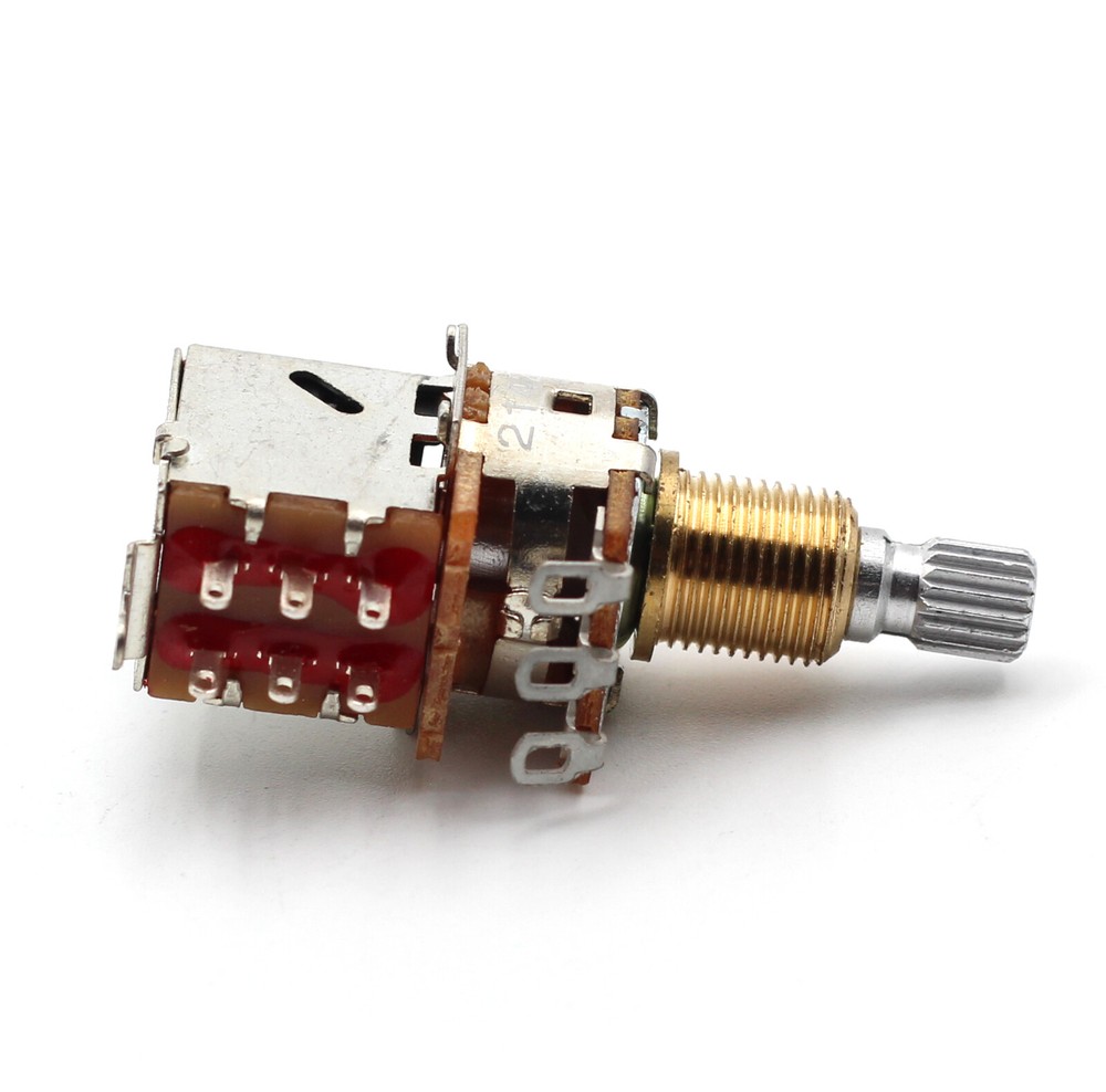 Bourns 250K Push/Pull Short Split Audio Taper Pot / Potentiometer DPDT - 1X