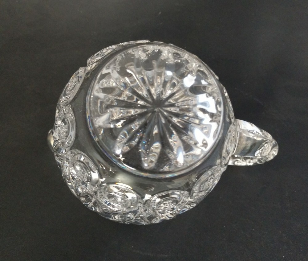 Glass Crystal Open Sugar Creamer Tray