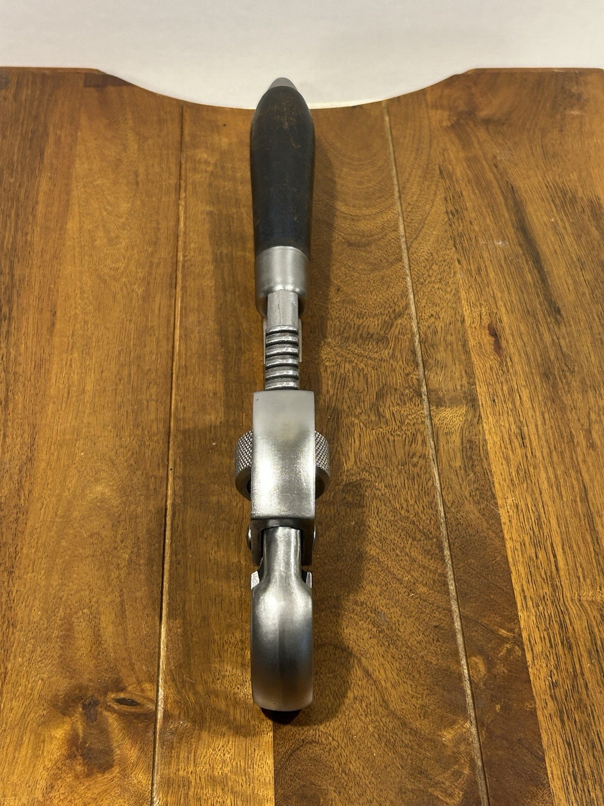 Vintage J.P. Danielson 14” Wood Handle Pipe Wrench Adjustable Monkey Wrench USA