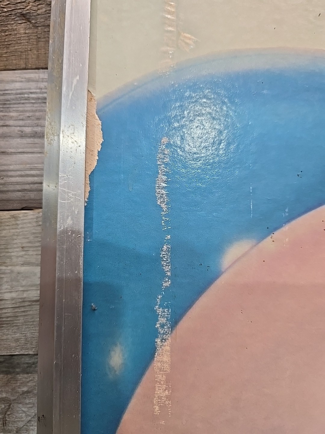 1950s/60s Pepsi Cola Cardboard Advertising Sign With Original Aluminum Frame