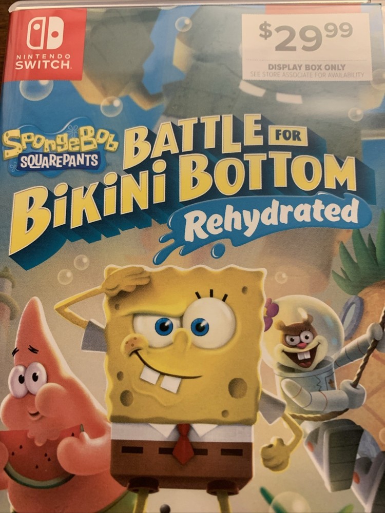 SpongeBob Battle For Bikini - Nintendo Switch Display Box Authentic RARE No Game