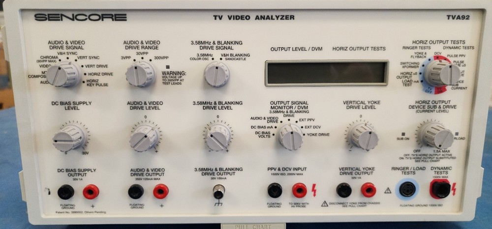 Sencore TVA92 TV Video Analyzer plus NT64 NTSC Pattern Generator