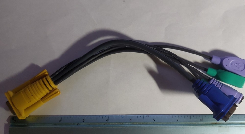 KVM Console Cable 18 pin SPHD VGA PS/2 USB