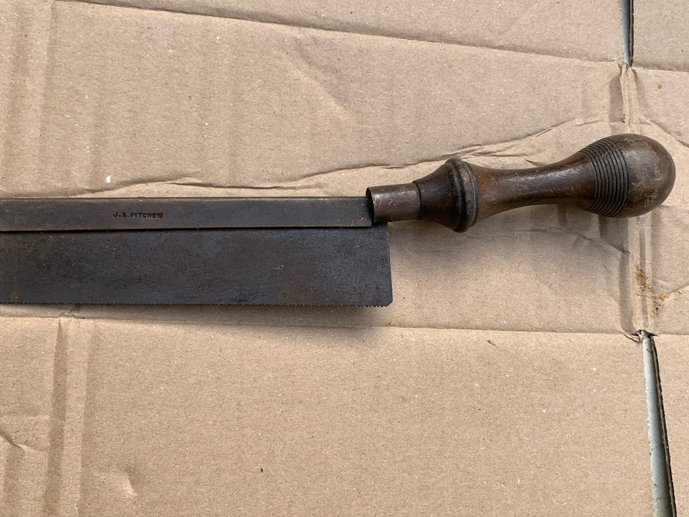 vintage brass backed saw