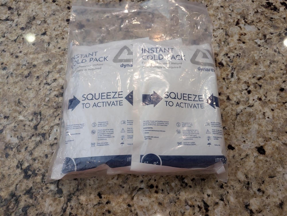 Dynarex 3 Pack Cold Pack 5" x 9" Single Use Item 4512