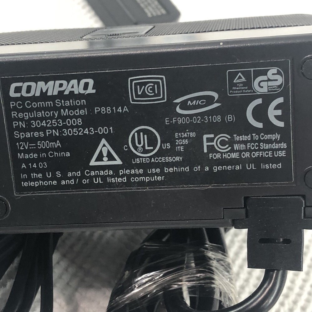 Compaq PC Comm Station Computer Speaker with Telephone Interface P8814A