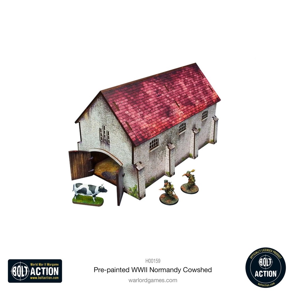 Micro Art Studio: Pre Painted WWII Normandy Cowshed