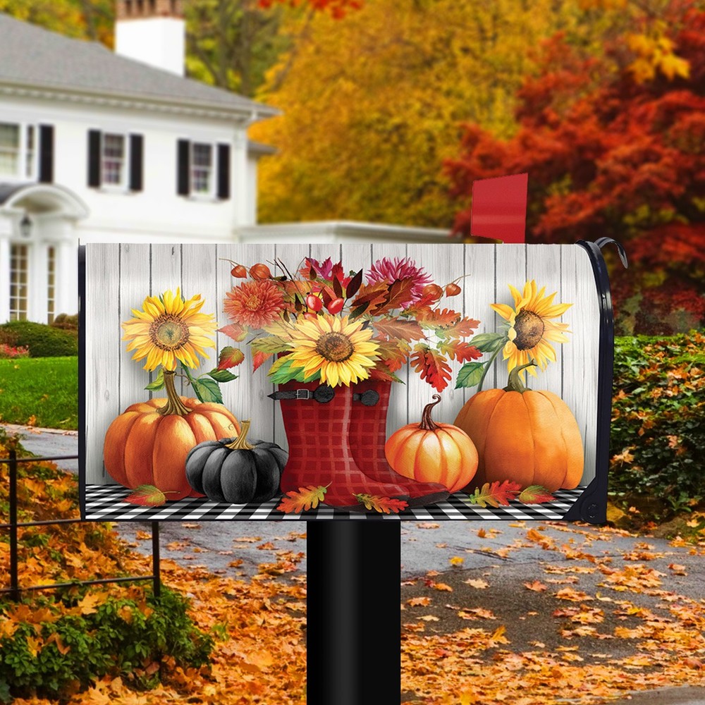Briarwood Lane Fall Boots Mailbox Cover