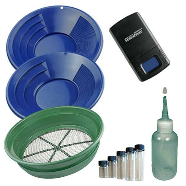 JP4BLU  1/2"  Large Gold Classifier Screen & Gold Pan Panning Kit