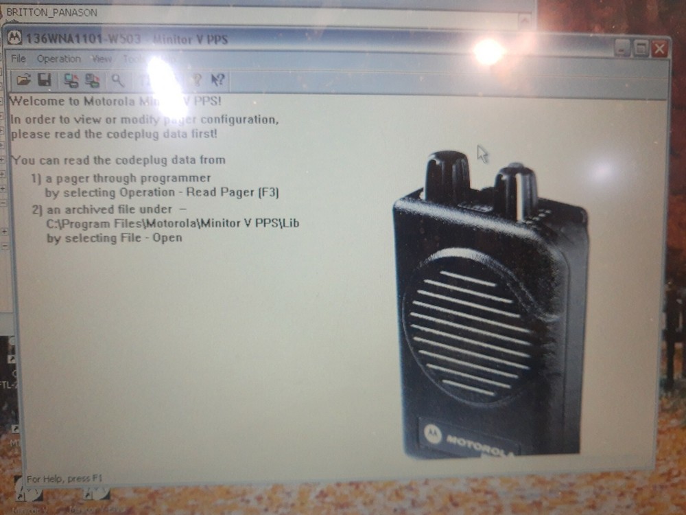 Motorola Minitor III / IV / V Pager Programming