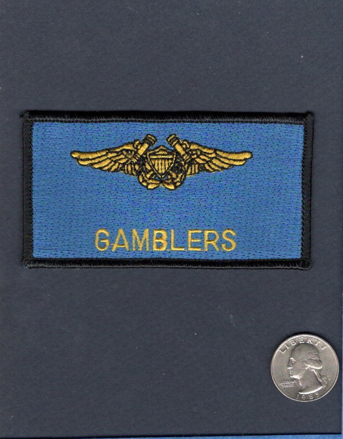 VS-28 GAMBLERS NFO Crew Name Tag  LOCKHEED S-3 VIKING US Navy Squadron Patch