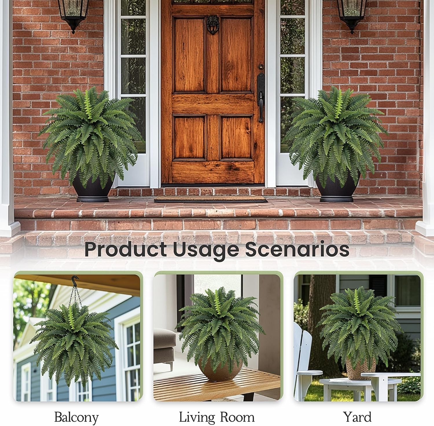 Outdoor Silk Ferns - Eco-Friendly, UV Resistant