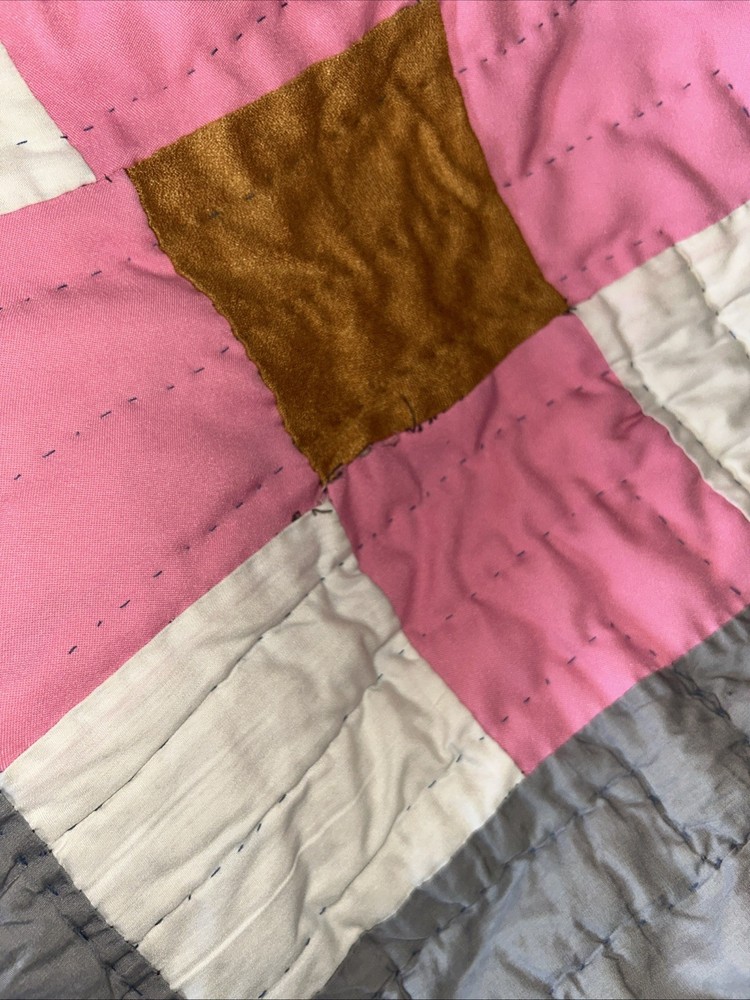 Hand Stitched Quilt 60” X 80”