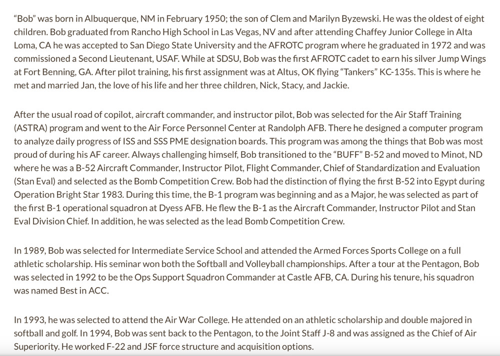 Vietnam/Gulf War US Air Force Command Pilot B-52 & B-2