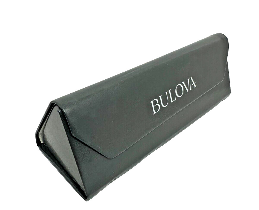 BULOVA Folding Collapsible Eyeglasses Hard Shell Case - Gray