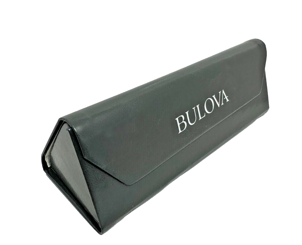 BULOVA Folding Collapsible Eyeglasses Hard Shell Case - Gray