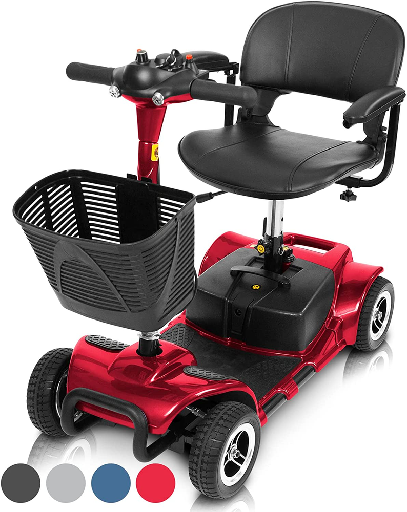 Vive 4 Wheel Mobility Scooter - Electric Powered Wheelchair Device - Compact Hea