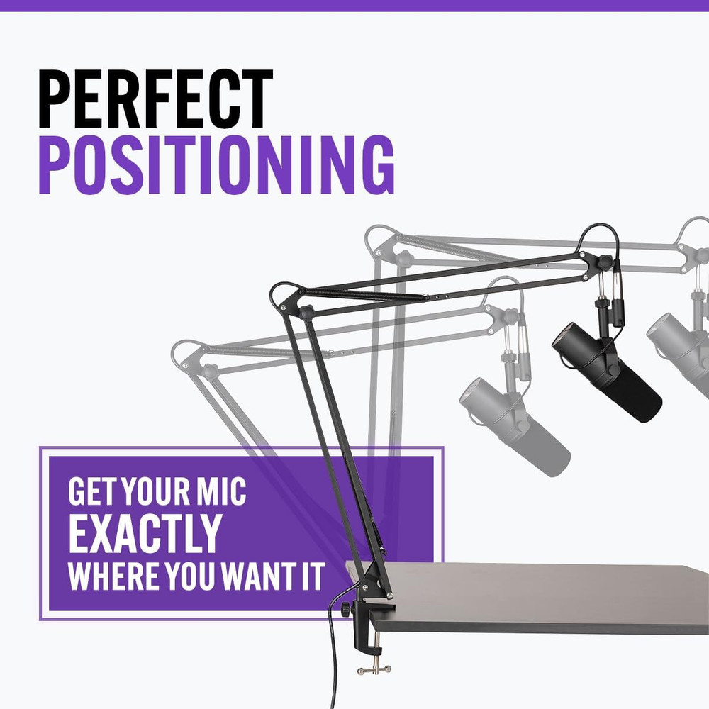 MBS5000 Broadcast Mic Boom Arm - Experience Unparalleled Control and Versatility