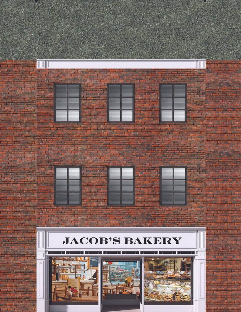 10 Strorefront Flat Buildings for Backgrounds for 1:43 Scale Models & Dioramas