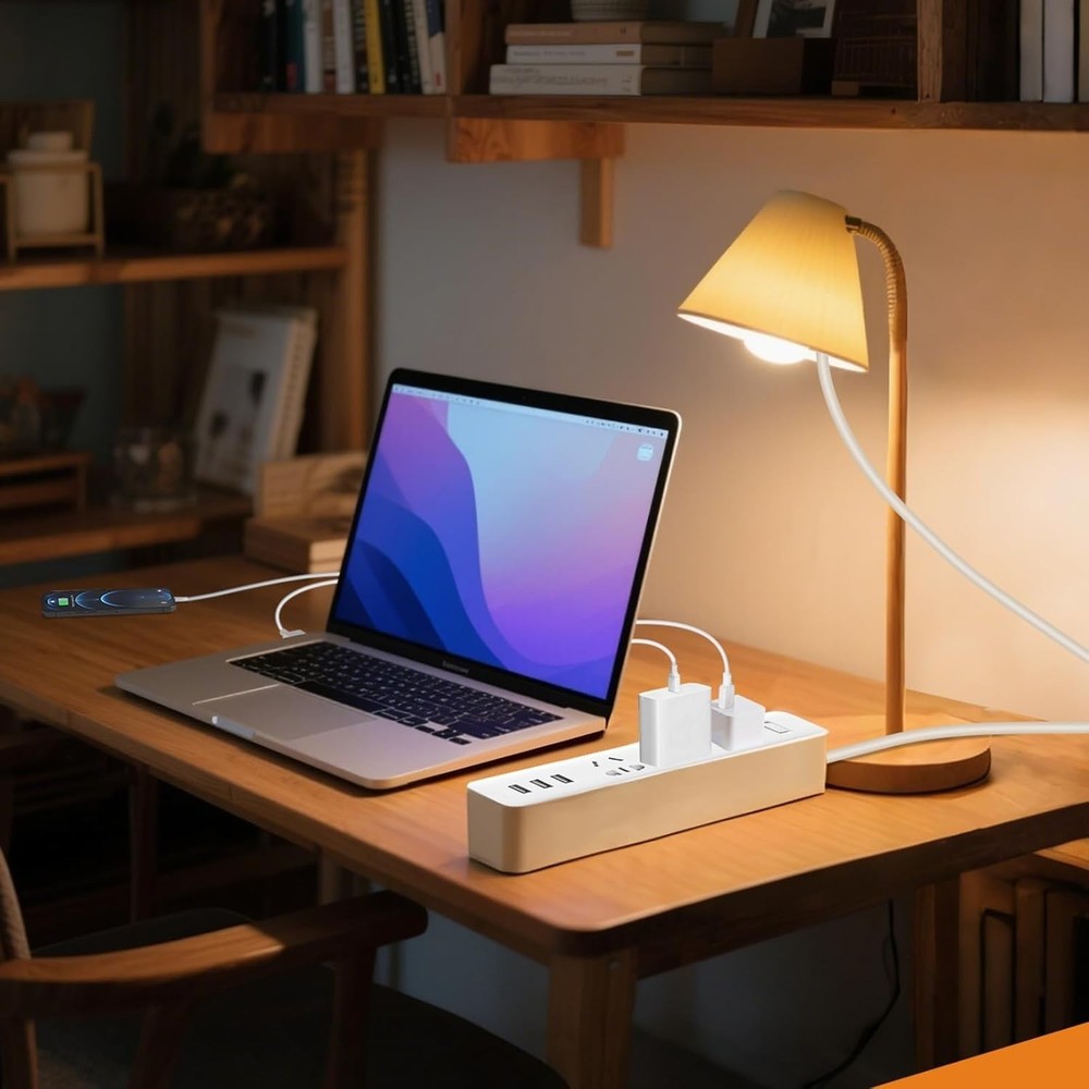 Light Socket Adapter 3 Prong Splitter Waterproof Dustproof White 2-Pack