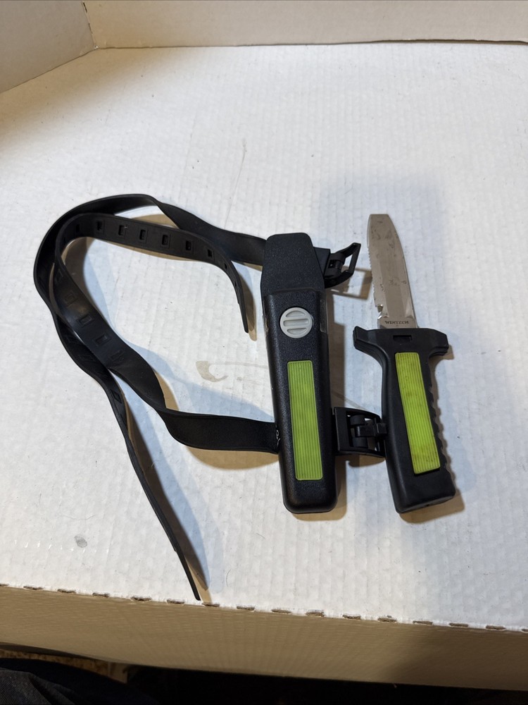 WinTech Dive Knife With Locking Sheath Blunt Tip
