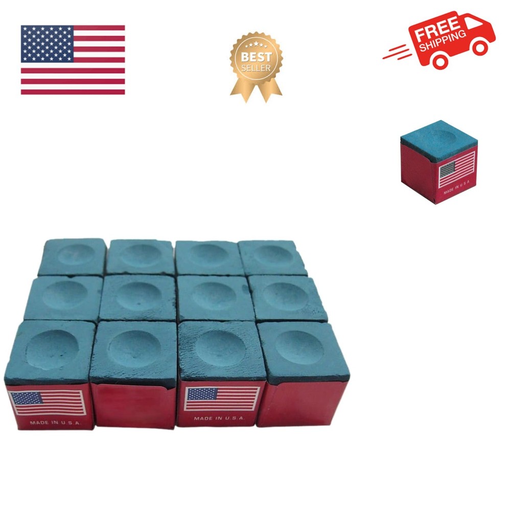 Billiard/Pool Cue Chalk Box, 12 Cubes