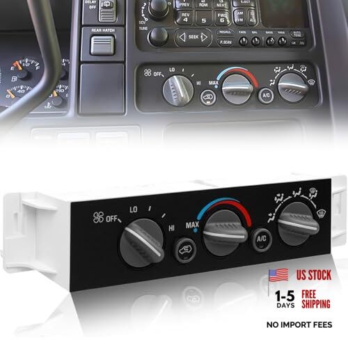 A/C Heater Control Switch Panel Without Rear Window Defogger Replacement for