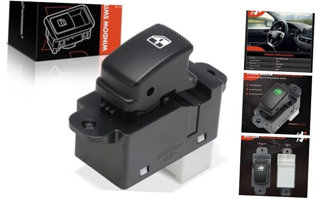 Replacement Rear Left Power Window Switch for Kia Rio Rio5 2006-2009