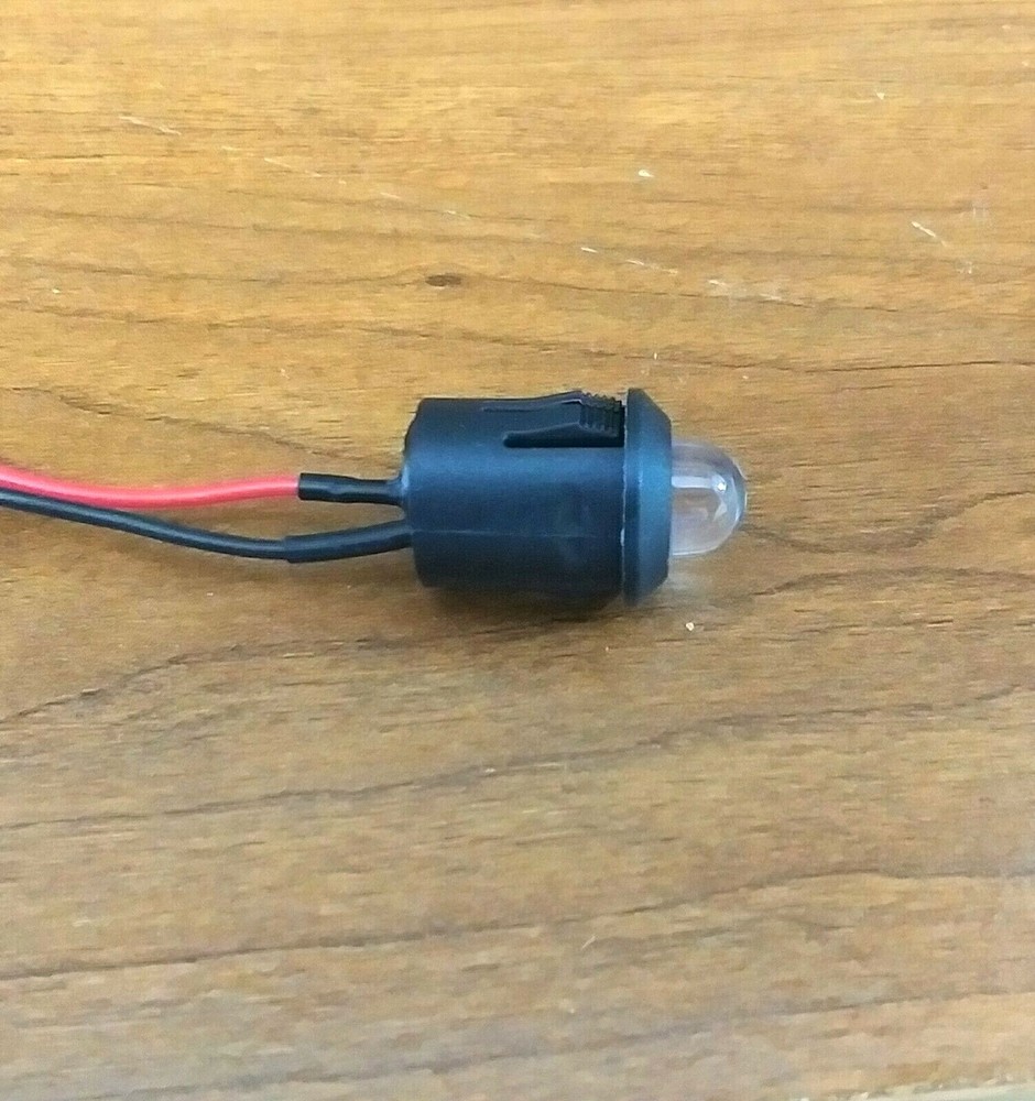 2 BBT Bright 12 volt DC Blue LED 1/2" Snap-In Indicator Lights