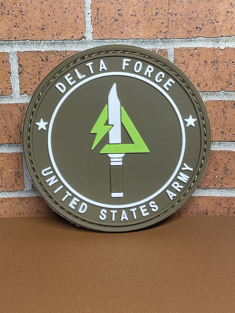 Tactical Morale Patch - PVC Delta Force Army Patch - Hook Loop Gun Patch