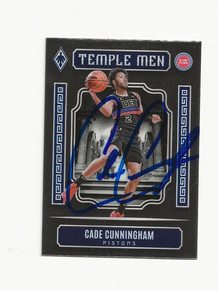 CADE    CUNNINGHAM    PISTONS      AUTOGRAPHED    CARD