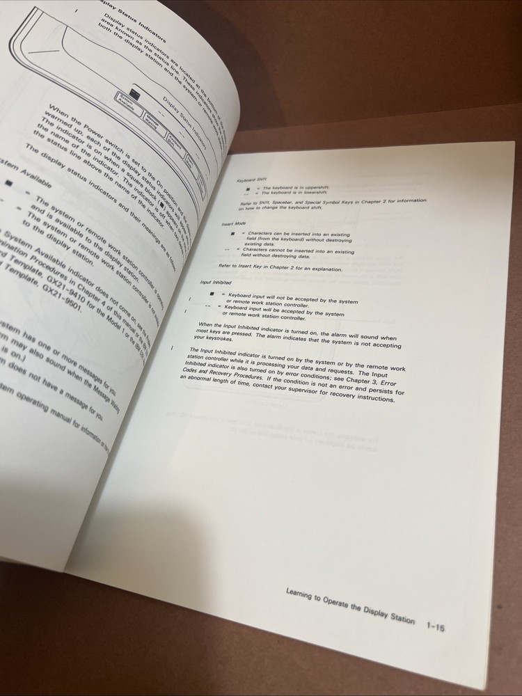 IBM 5291 Display Station Operator’s User’s Guide Manual Vintage Computer Library