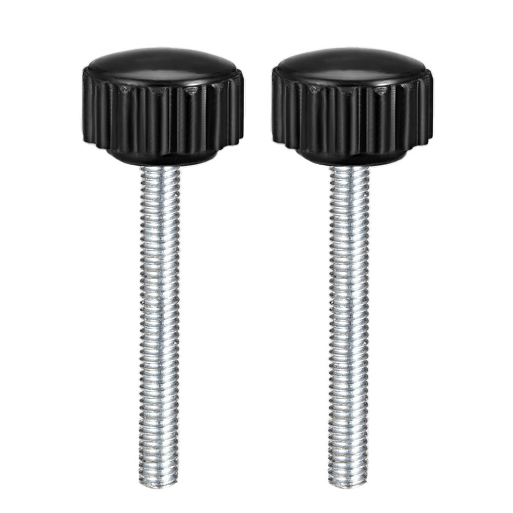 M4 x 35mm male thread knurled locking knobs 2 pcs