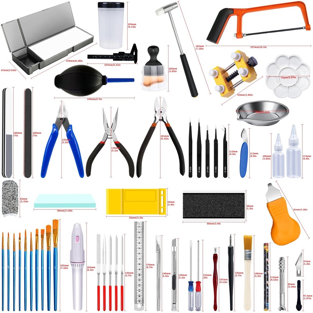75Pcs Modeler Basic Tools Craft Set, Hobby Modeling Tools for Gundam Model Ca...