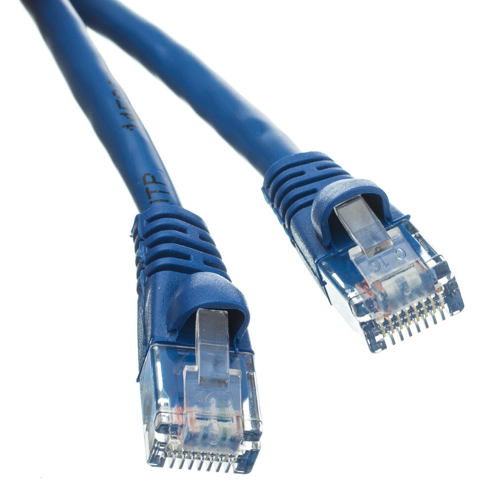 Pack of 5 Cables Snagless 75 Foot Cat5e Blue Network Ethernet Patch Cable