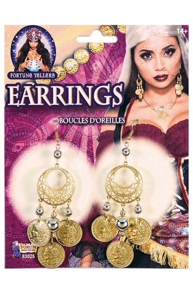 Fortune Teller Gypsy Coin Earrings