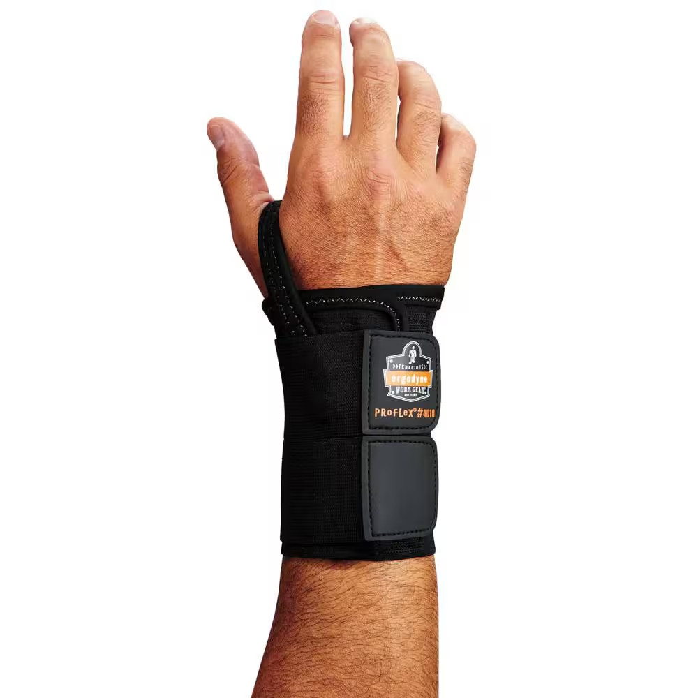 Proflex 4010 Medium Right Black Double Strap Wrist Support