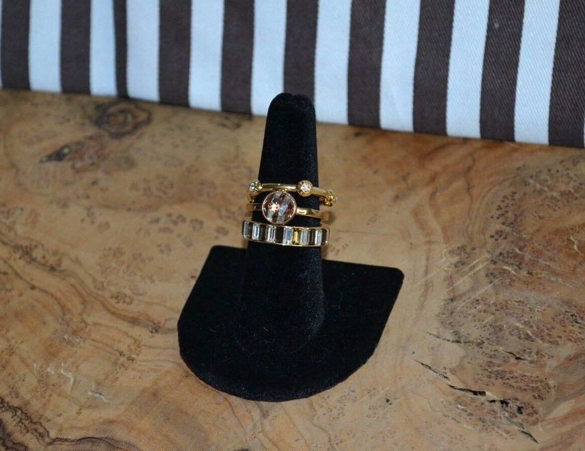 Henri Bendel Centennial Striped Ring Trio - You Pick Size