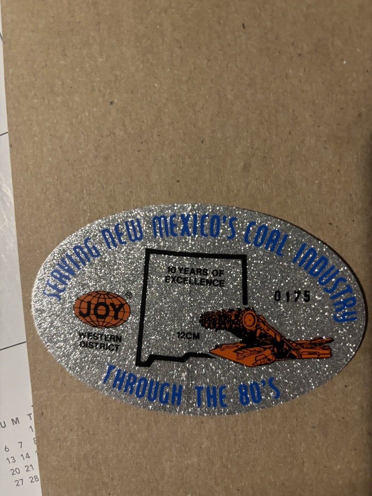 Joy Coal Mining stickersNICE OLDER ONE