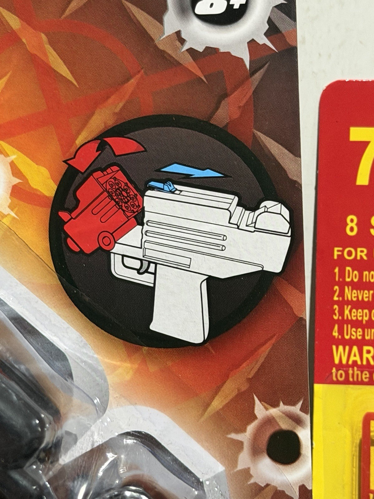 Super Cap Gun Toy Revolving Uzi 8 Shot Comes With 2 Cap Packages 🔥