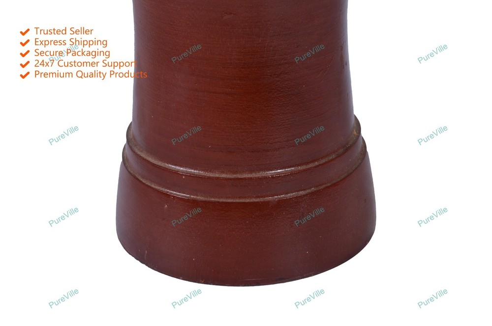 Solid Metallic Red African Djembe Drum Bongo Wood Well Sound Musical
