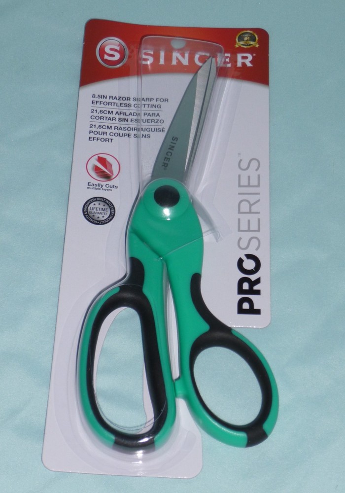 SINGER Sewing SCISSORS Teal Pro Series 8.5" Razor Sharp for Effortless Cutting