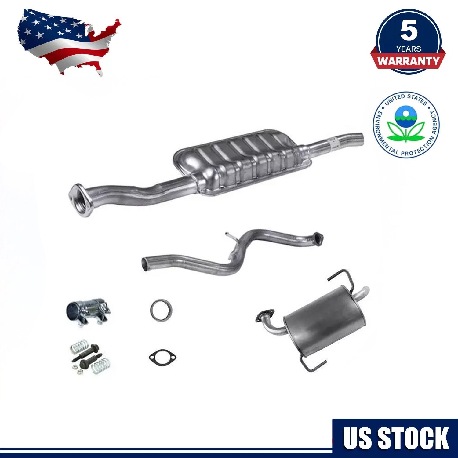 Extension Muffler Pipe Rear Muffler System for Subaru Outback 2.5L 2010-2017