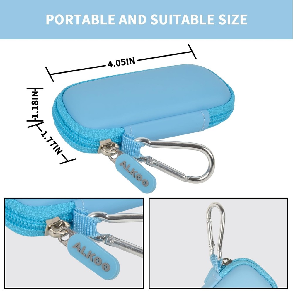 USB Flash Drive Case, SD Card Holder Compatible with Thumb Small, Light Blue