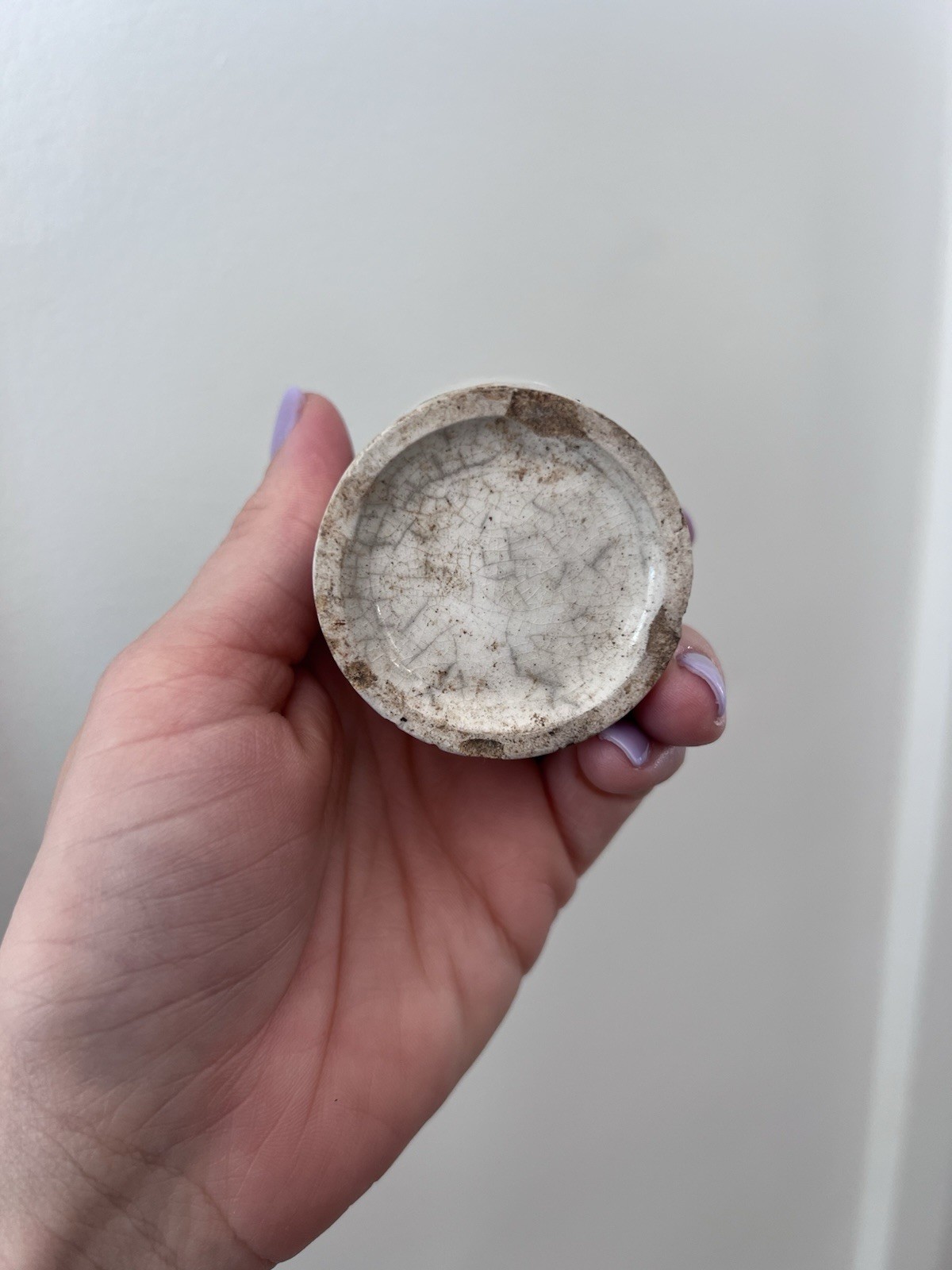 Antique English Ironstone Ink Jar